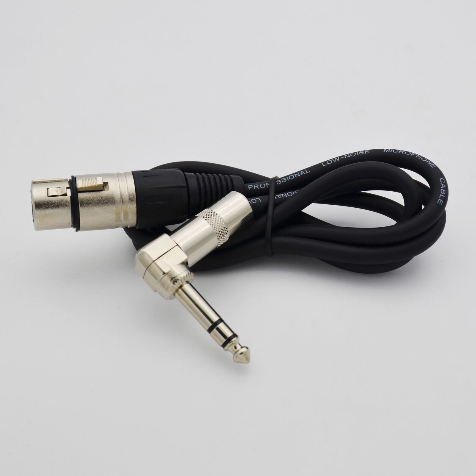 2,XLR Cable with Right Angle 1/4 TRS Plug- Shielded XLR to 1/4 Audio Snake Cable