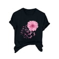 thumbnail image 1 of Blusas de Manga Corta para las Mujeres Divertida Impresión Cuello Redondo Camiseta Vintage, Blusas de Primavera para las Mujeres, 1 of 4