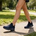 thumbnail image 6 of AMANSSE Hands Free Shoes for Women Non Slip Sock Breathable Lightweight Tennis Gym Walking Shoes Running Sneakers Casual Comfortable Workout Athletic Air Cushion Shoes Navy Blue Size 11, 6 of 6
