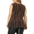 thumbnail image 3 of Agnes Orinda Women's Plus Size Tank Tops Sleeveless Glitter Gradient Sequin Party Tops 3X Orange, 3 of 6