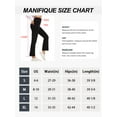 thumbnail image 2 of MANIFIQUE Bootcut Yoga Pants with Pockets for Women Wide Leg Pants High Waist Workout Pants Tummy Control Work Pants 4 Pockets, 2 of 6