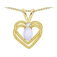 thumbnail image 2 of Star K� Oval 5x3mm Genuine Opal Knotted Double Heart Pendant Necklace, 2 of 9