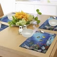 thumbnail image 4 of Ambesonne Sea Place Mats Set of 4, Ocean Coral Reefs Tropic, Standard Size, Blue, 4 of 6