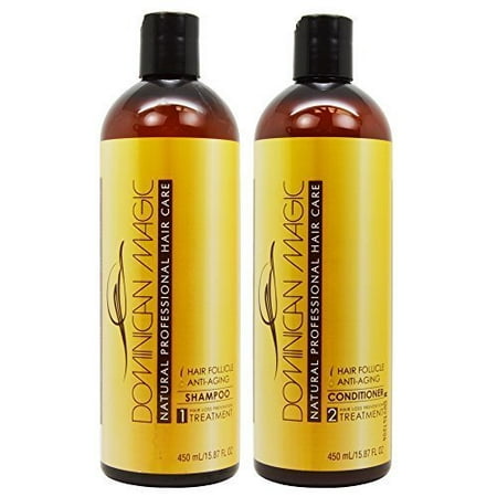 Dominican Magic Hair Follicle Anti-Aging Shampoo & Conditioner 15.87oz Duo (Best Dominican Hair Products)