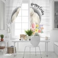 thumbnail image 5 of Easter Bunny Blackout Curtains for Bedroom, 3D Optical Illusion Farmhouse Flower Wood Grain Thermal Insulated Kitchen Drapes with Grommets, Light Blocking Window Treatment, 2 Panels 42" x 54", 5 of 7