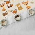 thumbnail image 4 of Homewish Kawaii Deer Fox Bear Black Out Curtains For Preppy Children,Cartoon Animal Curtains Pack of 2 (42x63 Each),Jungle Wildlife Bedroom Curtains,Microfiber Bedroom Decor, 4 of 6