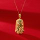 thumbnail image 1 of Collar de esmalte pintado con plantas para mujer, conjunto de plata de ley con colgante de cadena de clavícula de jade hetiano, regalo para madre, 1 of 4