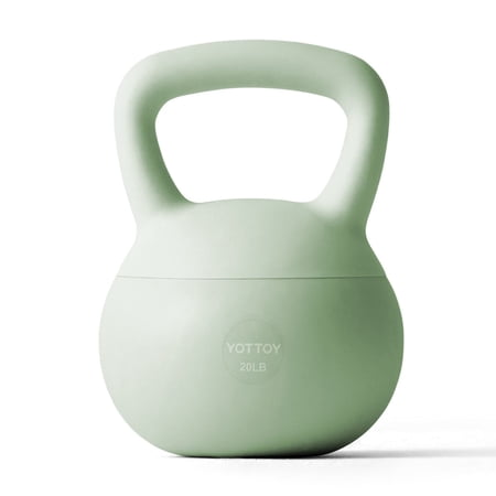 YOTTOY 20 lb Soft Kettlebell — Green, Anti-Slip Grip,Weight for Home Workouts,Safety Guaranteed