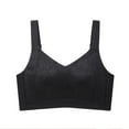 thumbnail image 4 of Bigersell Cute Bras for Women in Clearance Comfortable Without Underwire Bra Lifting Bra Style F-1014 Black L, 4 of 5