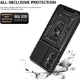 thumbnail image 3 of Case for Motorola Moto G Power 2022 (Not 2021) with Slide Camera Cover, Heavy Duty Protection Phone Case Cover with Magnetic Ring Kickstand for Motorola Moto G Power 2022      Blue, 3 of 8
