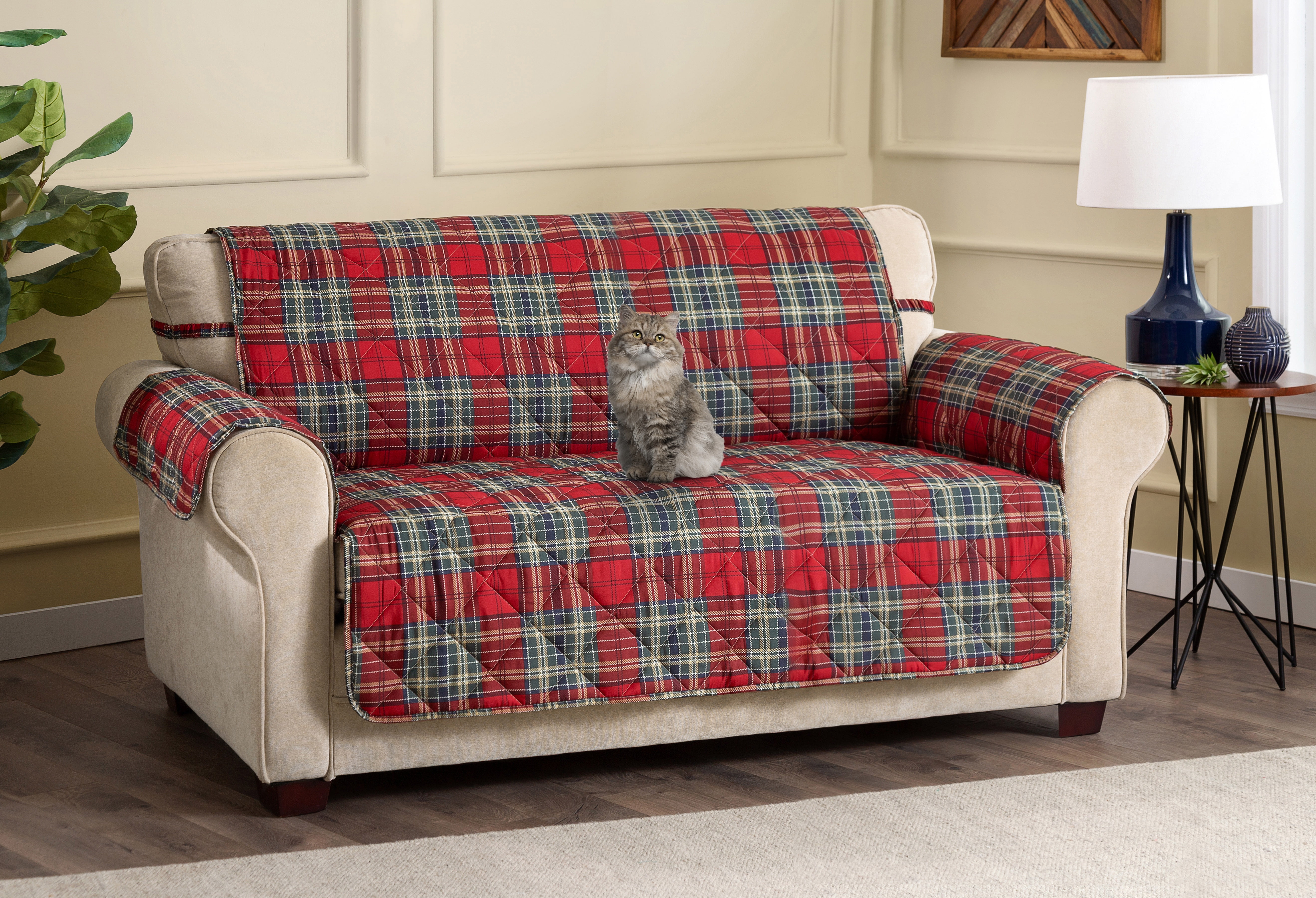 Plaid loveseat sale