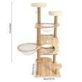thumbnail image 3 of 54in Cat Tree Scratching Post Play House Pet Kitty Playhouse Activity Cat Tree Tower W/ Cave for Indoor, 3 of 16