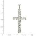 thumbnail image 3 of Sterling Silver Diamond -Cut Cross Pendant, 3 of 3
