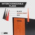 thumbnail image 3 of Ilyapa Locking Mailbox with Lock and Key Modern Mailboxes for Outside Post Mount - Black Powder Coated Steel & Printed Redwood Trim, All Weather, 3 of 9