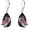 Red Cardinal, variant on Black Tourmaline Earrings Sterling Silver Dangle Drop Leverback Earrings Crystal Healing Jewelry Spiritual Protection Gifts for Women