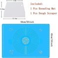 thumbnail image 2 of Alfombrillas grandes de silicona para hornear pasteles con medidas de 25 "X 18", alfombrilla antiadherente y antideslizante, herramientas y suministros para hacer pan, alfombrilla para amasar, Pi, 2 of 5