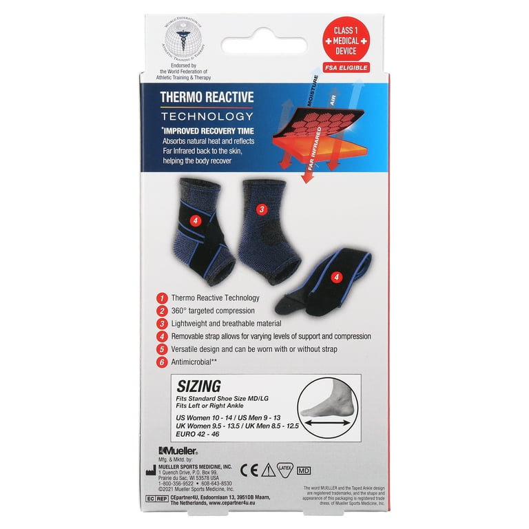 Mueller 4-Way Ankle Support with Removable Strap Medium
