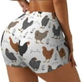 thumbnail image 2 of Fotbe Retro Rooster Seamless Shorts, Womens Workout Shorts High Waist Stretch Booty Short for Gym/Yoga/Running/Biking-XX-Large, 2 of 9