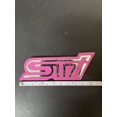 thumbnail image 2 of Subaru 2005 And Up Impreza STI Pink Rear Trunk Badge Wrx Wrc Emblem OEM, 2 of 3