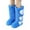 Blue, variant on Women's Boots Furry Knee-High Boots Winter Comfy Plush Warm Snow Boots Fuzzy Outdoor Winter Boots for Christmas Valentine (Pink,9.5)