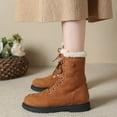 thumbnail image 5 of Fashionable Casual Winter Boots Lace-Up Thickened Low-Top Non-Slip Shoes for Outdoor and Leisure Activities, 5 of 9