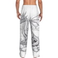 thumbnail image 3 of Picia Dragon Nest Sketch Mens Soft Woven Cotton Elastic Waistband Sleep Pajama Pant Lounge Sleep Pant With Pockets And Drawstring-X-Large, 3 of 9