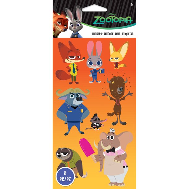disney flat stickers zootopia walmart com
