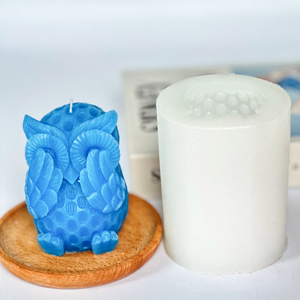 Owl Shaped Candle Silicone Mold for Making Candle Soap Plaster Ornemant Resin Craft Resin Casting Silicone Molds