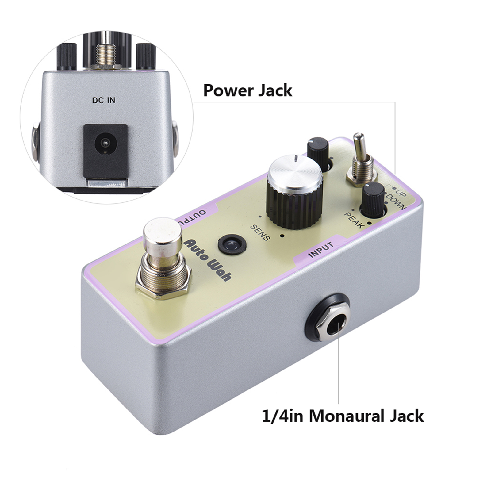 Elowen Guitar Effect Pedal Pedal ENO TC-61 Auto Wah Guitar Effect Pedal True Bypass