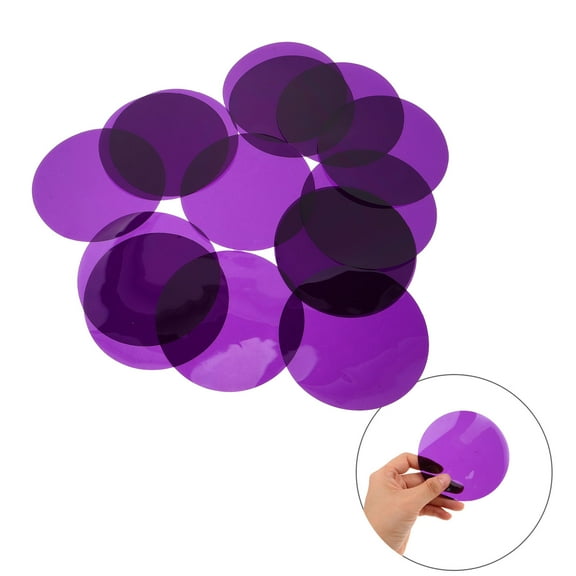 LOLIPPYY 15Pcs Violet Colored Plastic Light Filters for Lamps Universal Compatibility with Spotlights and Downlights