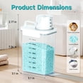thumbnail image 4 of 2 Packs Laundry Detergent Dispenser,61 oz Laundry Scent Booster Beads Dispenser with Lids, Laundry Detergent Container for Washing Powder, Soda Powder, Grain, 4 of 6