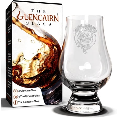 Glencairn Clan Douglas Crest Whisky Glass in Gift Carton