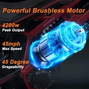 X-Pro Drax X 4200W Electric Dirt Bike for Adults & Teens - 60V 27AH, Powerful Brushless Motor, with LED Headlight, 19/17 Off-Road Tires!