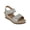 Silver, variant on Womens Jorda Rhinestone Faux Leather Ankle Strap