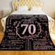 thumbnail image 2 of LHSHID 70th Birthday Gifts for Women Happy 70th Birthday Gift Ideas 70 Year Old Gifts for Grandma Nana Wife Mom Flannel Fleece Soft Throw Blanket for Bed Sofa 30"x40", 2 of 7