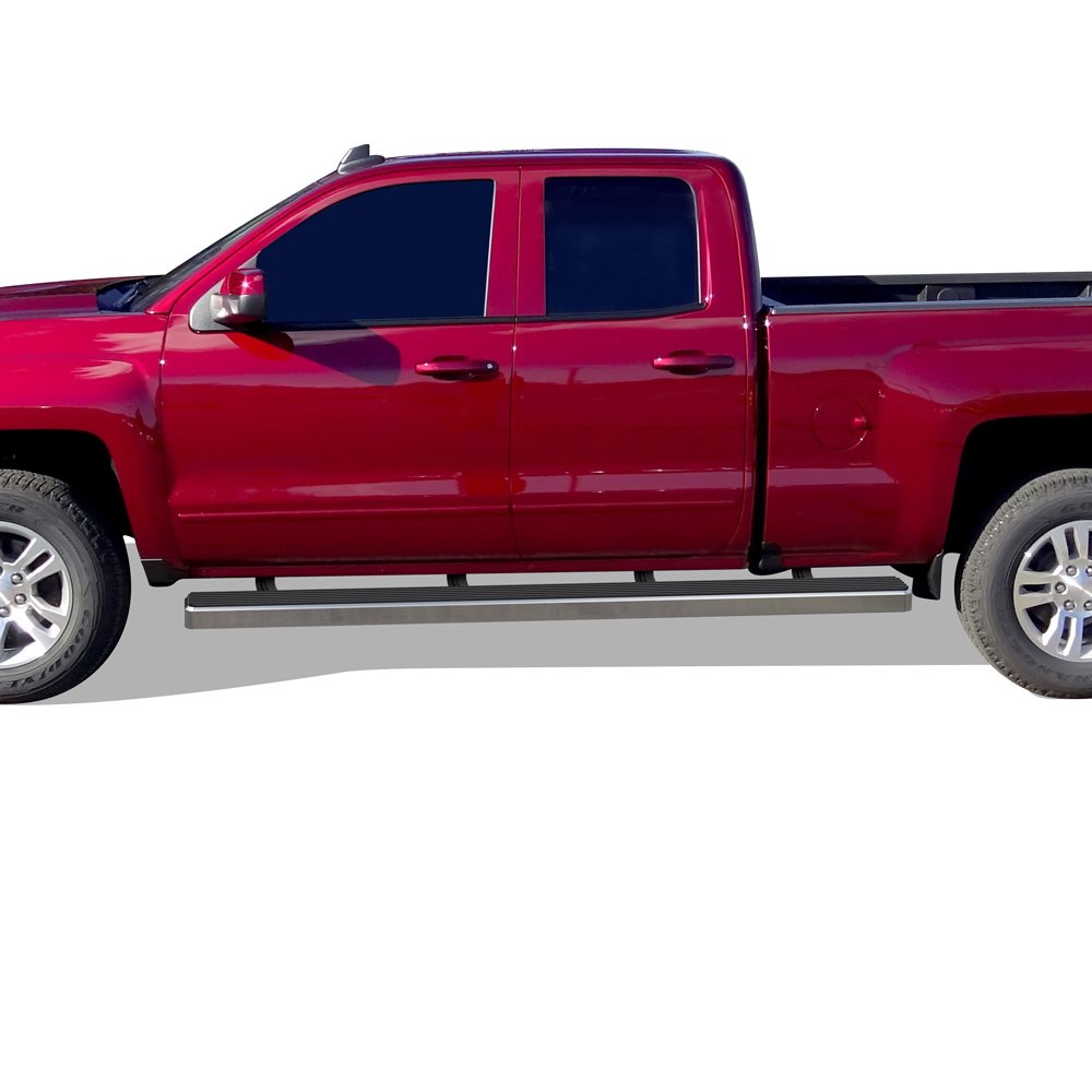 APS Wheel to Wheel Running Boards 6 inches Custom Fit 20072018 Chevy Silverado Sierra Double