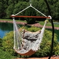 thumbnail image 2 of Sunnydaze Victorian Tufted Polyester Hammock Hanging Chair with Cushion - Gray, 2 of 6
