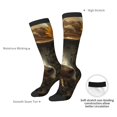thumbnail image 4 of Fotbe Sunflower Cowboy Hat Cow Calcetas Divertidas Estampadas para Hombre y Mujer, Calcetas de Algodón hasta la Rodilla para Caminar, Correr, Enfermería y Embarazo, 4 of 6
