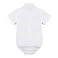 thumbnail image 3 of TiaoBug Infant Baby Boys Withe Shirt Romper Gentleman Jumpsuit Bow Tie Set, 3 of 7