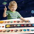 thumbnail image 5 of TIELUTT Wooden Puzzles for Toddlers Space Puzzle for Solar System Educational Early Years Squeak and Stack A1502 Early 2015 Battery Early Learning Activity Book Recycling Education Poster Early Years, 5 of 5