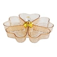 thumbnail image 1 of Luzkey Divided Serving Dish 5 Grids Party Table Centerpiece without Lid Rotatable Snack Platter Divided Snack Plate for Candy Cookies Yellow, 1 of 8