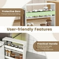 thumbnail image 5 of PetFurnishn Slim Rolling Storage Cart, 4-Tier Rolling Utility Cart, Wood Kitchen Storage Cart with Handle & Wheels,Narrow Rolling Shelving Unit for Kitchen Bathroom Laundry Small Places (Plain White), 5 of 10