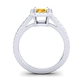 thumbnail image 4 of 2.95 Carat Natural Diamond Citrine Gemstone Beautiful Anniversary Ring for Ladies Solid 14K White Gold Size 10.5 by Diamond-Capitals, 4 of 8