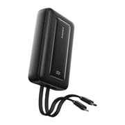 Anker 20,000mAh Power Bank, 30W Fast Charging, Built-In USB-C + MFi Lightning Cables, USB-C & USB-A