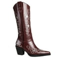 thumbnail image 3 of Ferwind Women's Embroidery Western Cowgirl Boots Female Adult Burgundy 12, 3 of 5