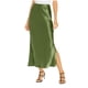 thumbnail image 1 of Falda corta de corte A y cintura alta para mujer - Elegante vestido de satén liso con cintura elástica para fiestas o para el día a día - Tallas S-XL, mezcla de poliéster, 1 of 5