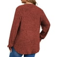 thumbnail image 5 of Fantaslook Womens Plus Size Tops Crewneck Long Sleeve Shirts Loose Tunic Tops Curved Hem Fall Pullover, 5 of 9