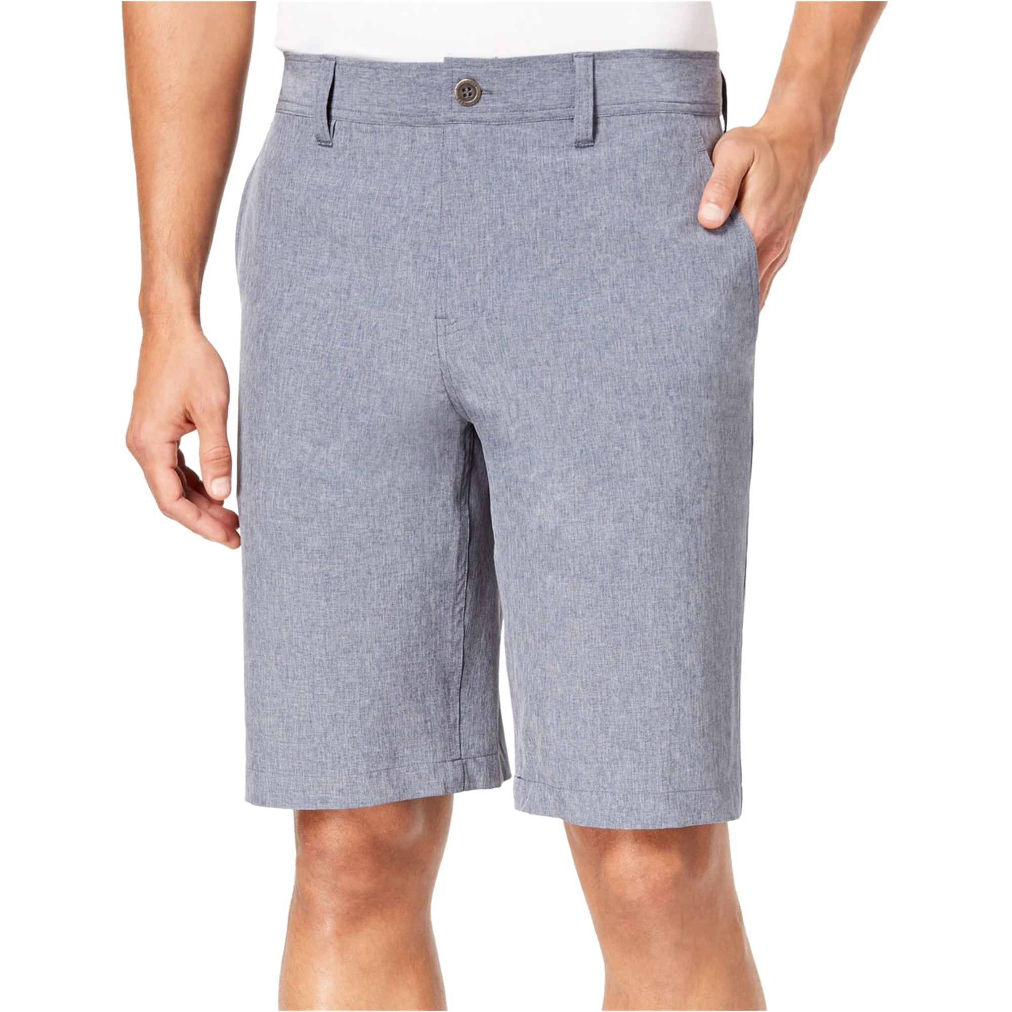 Mens Stretch Chino Shorts Casual Flat Front Slim Fit Spandex Half Pant 
