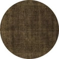 thumbnail image 1 of Ahgly Company Indoor Round Abstract Brown Modern Area Rugs, 3' Round, 1 of 4