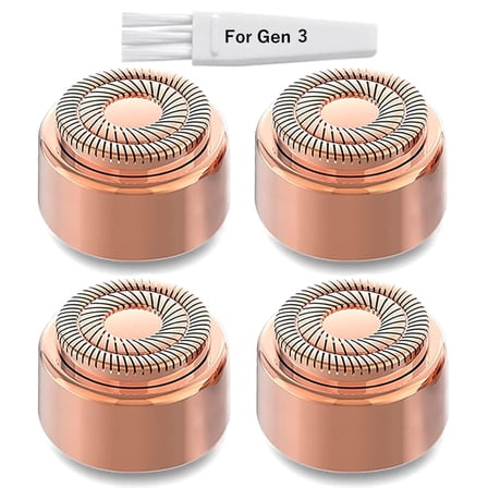 Replacement Heads Generation 3 for Flawless Facial Hair Remover Gen 3, Double Ring Replacement Blades for Flawless Gen 3 Device Only